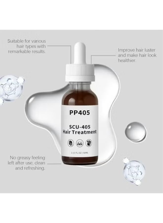 Miurixo علاج الشعر PP405، زيت نمو الشعر SCU-405، سيروم مضاد لتساقط الشعر، زيت مغذي لفروة الرأس، إصلاح التلف، منع التساقط، سريع الامتصاص وغير دهني (قطعة واحدة) - Image 1